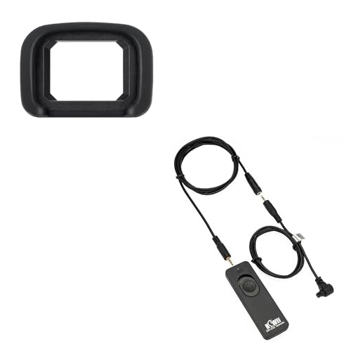 ER-H Soft Eyecup Eyepiece Viewfinder Cover & RS-80N3 Remote Control Shutter Release Cord for Canon EOS R3 Mirrorless Camera