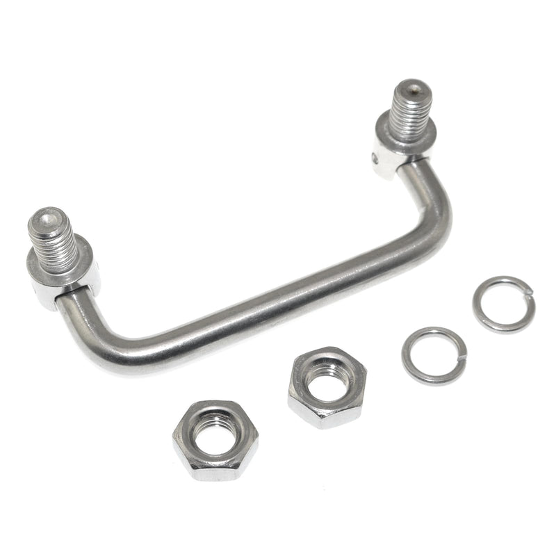 [Australia - AusPower] - 304 Stainless Steel U-Shaped Folding Metal Cabinet Handle Hole 90mm/3.5in Folding Handle Tool Box Handle 