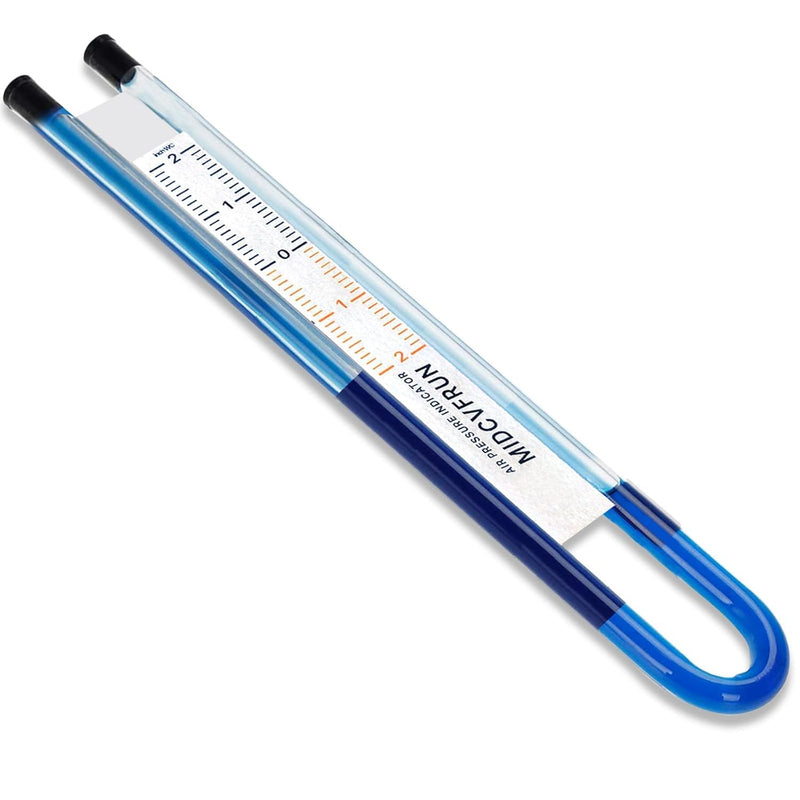 [Australia - AusPower] - Easy Read Manometer, U-Shaped Air Pressure Indicator for Radon System Monitoring, Blue 