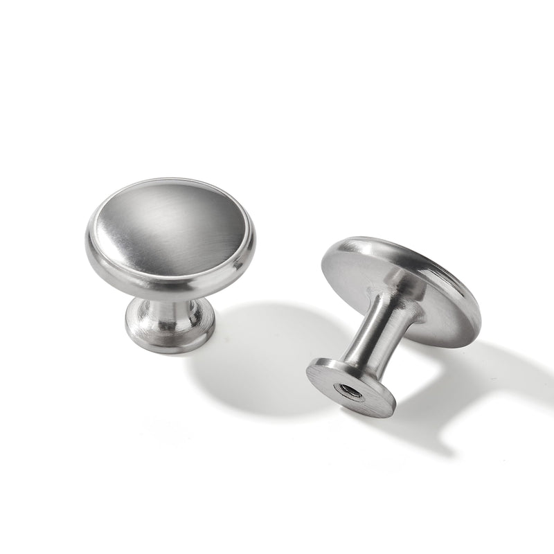 10 Pack Brushed Nickel Cabinet Knobs Drawer Knob Kitchen Hardware - Single Hole Cabinet Knobs Kitchen Cabinet Pulls for Closet Wardrobe Dresser Cupboard 10