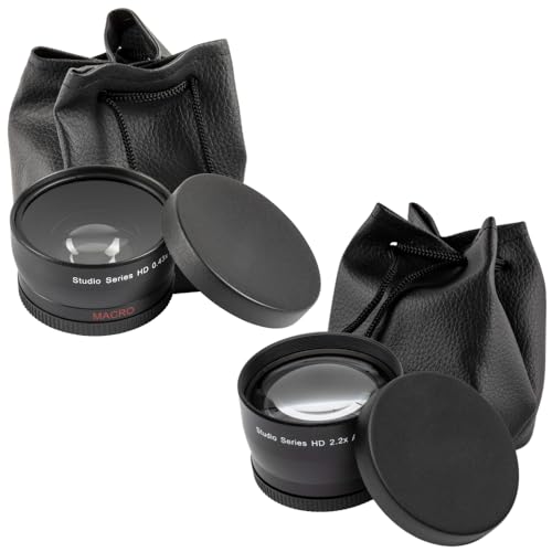 58mm Hi Definition Multi Coated Wide Angle & Telephoto Lenses for DSLR Canon EOS Rebel 70D 77D 80D 90D T8i T7 T7i T6i T6s T6 T5i T5 T4i T3i T100 SL1 SL2 SL3 & More