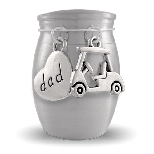 Dad Golf Small Urn for Ashes Mini Keepsake Cremation Urns for Loss of Dad