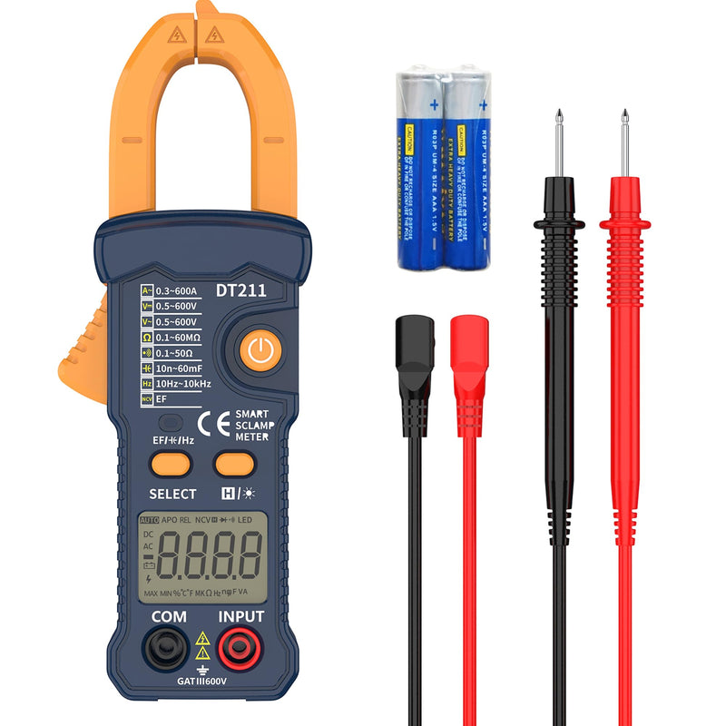 [Australia - AusPower] - IZIO Digital Clamp Meter Multimeter 5999 Count, Ampere Voltage Tester Auto Ranging with AC DC Voltage, AC Current,Resistance,Capacitance,Continuity,Live Wire Test, NCV,Non-Contact Voltage Tester, Blue 