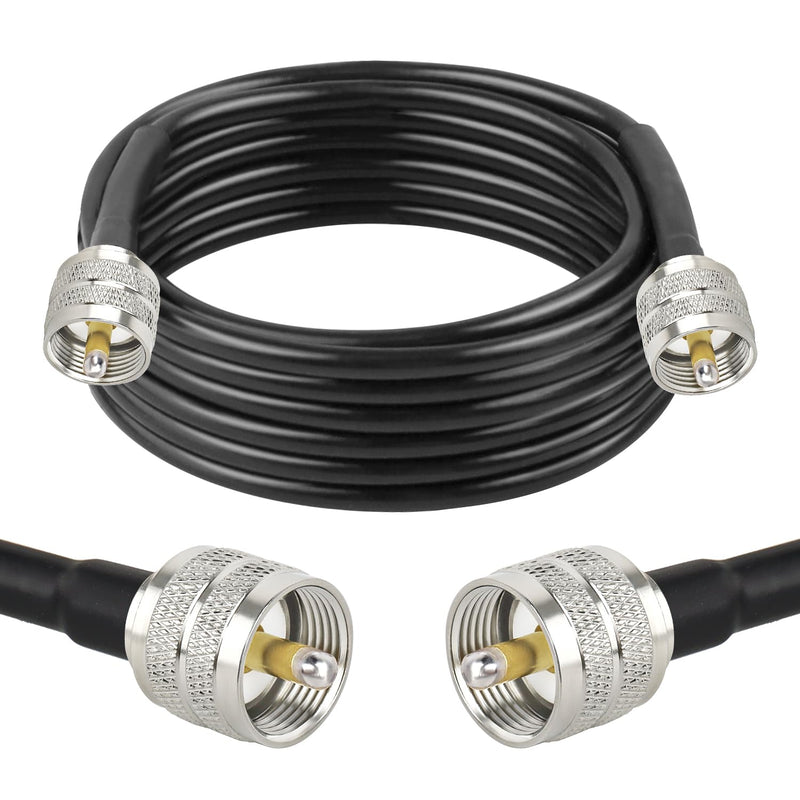 [Australia - AusPower] - XRDS -RF RG58 Coax CB Cable 18FT, 50 Ohm with PL-259 UHF Male Connectors – Flexible & Durable Coaxial Cable for CB Radio, Ham Radio, Antenna, SWR Meter, SDR 18 FT 1 