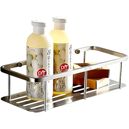 Rectangular Shower Caddy Shelf - Stainless Steel Shower Organizer Basket for Kitchen, Bathroom
