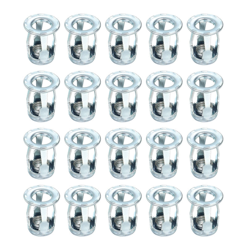 [Australia - AusPower] - PATIKIL Expansion Screw Petal Nuts M8, 20 Pcs Jack Nut Carbon Steel Petal Shape Rivet Nut Insert Nuts Fasteners for Hollow Wall Thin Soft Wall Iron Skin 
