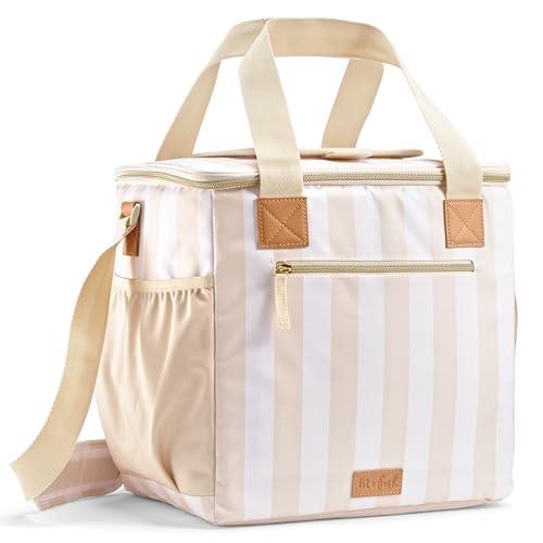 Fit & Fresh Regatta insulated soft cooler bag with 24-can capacity in Pina Colada color, featuring thermocooler design for keeping drinks cold.
