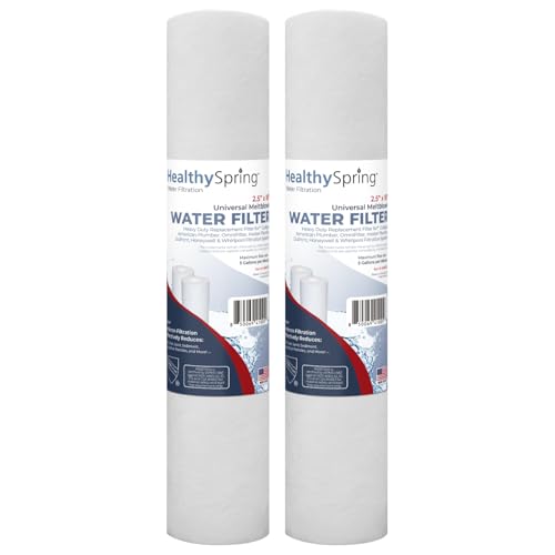 Healthy Spring 1 Micron whole house sediment filter replacement cartridges, 10 x 2.5-inch, pack of 2