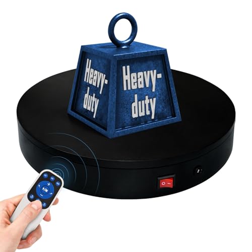 Remote Motorized Electric Turntable Rotating Display Stand Spinning Rotating Platform 360 Photography Turntable lazy susan base giratoria para for Photography,Display,3D Scan,Exhibition rotating table 7.9inch/Black/100Lbs Load