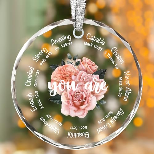 Christian Christmas Ornaments, Christian Religious Gifts for Women, Inspirational Gifts for Women, Friend, Sister, Mom, 3inch Keepsake Religious Ornament You Are