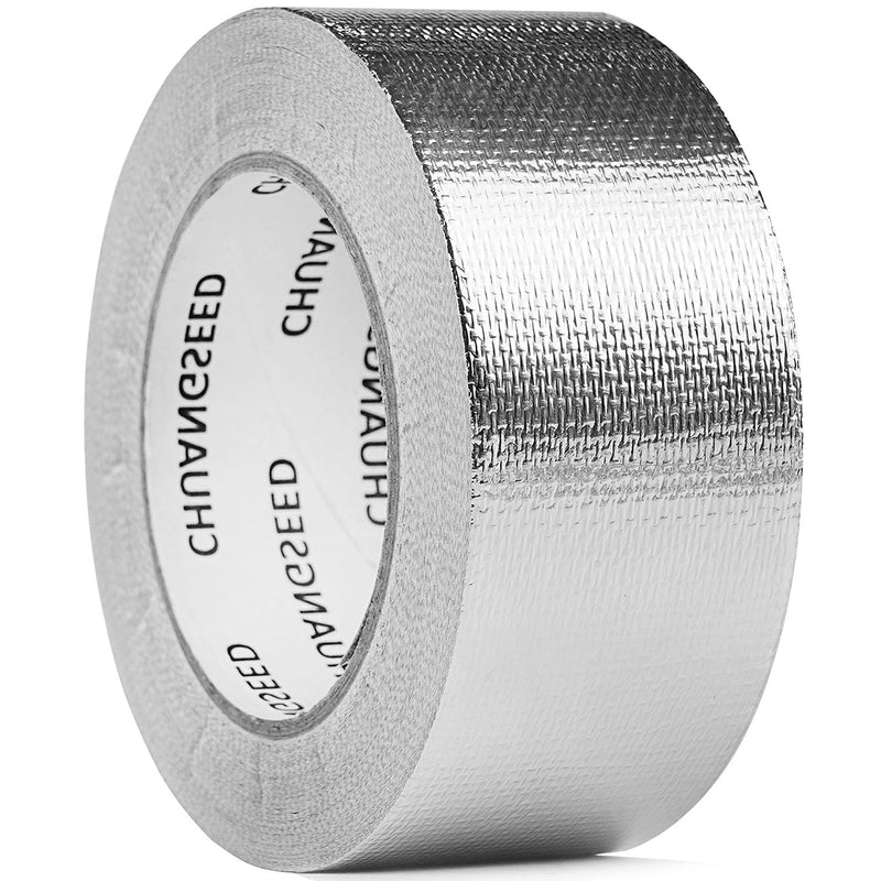 [Australia - AusPower] - CHUANGSEED Adhesive Aluminum Foil Fiberglass Heat Shield Tape 2in x 90ft, Reflective Material Cool Tape Self-Adhesive for HVAC, Pipe, Auto,High Temp Protection 