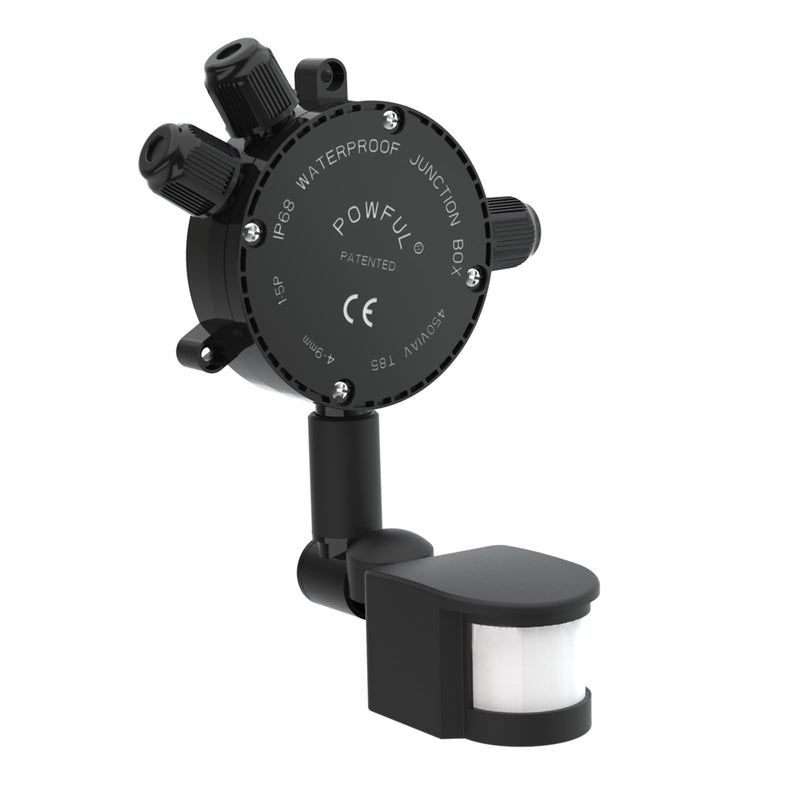 Kekeou Motion Sensor with Junction Box Cable Connector, 160-Degree Replacement Motion Detector for Floodlight, Adjustable Time & Detection Sensitiity Up to 40FT Range, 2 Modes PIR Sensor for any lamps Infrared sensor