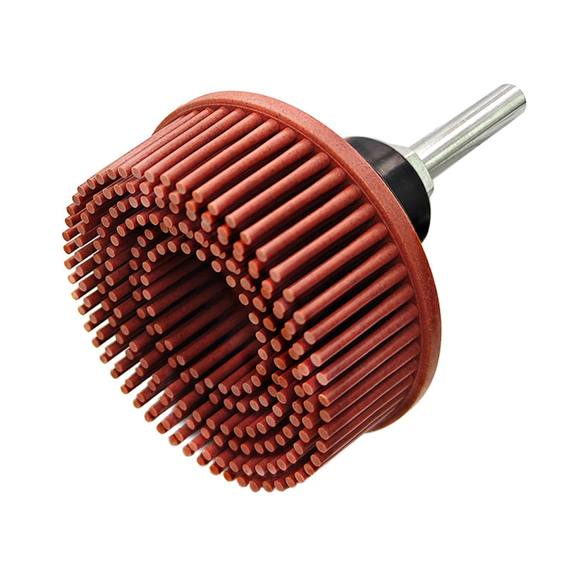 [Australia - AusPower] - Tools 2 Inch Bristle Disc Bristle Disc Grade - 220# Grit Abrasive Coating Removal Disc for Metal with 6mm Shank Attachment 1set Bristle Discs 2 220# RED 1 SET 