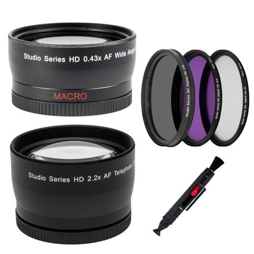 58mm Professional Accessory Kit for Canon Nikon Panasonic Sony Pentax Olympus Camera Camcorder & Lens