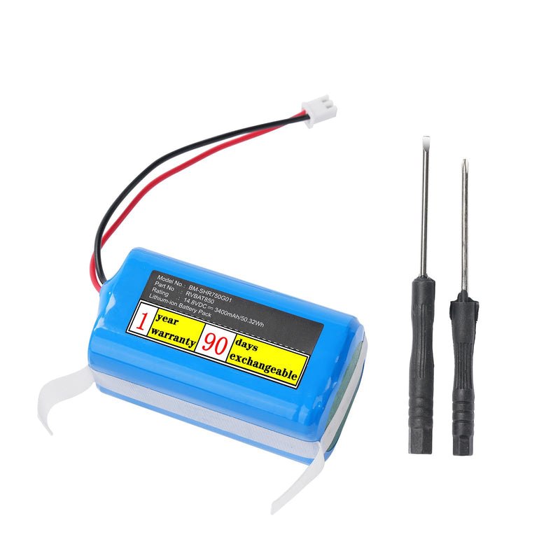 14.8V 3400mAh Replacement Battery for Shark AI Robot PRO RV2001WD RV2520A0US AV2501S UR1105ARUS ION Robot Vacuum R72 RV76 XBATRV2500 RVBAT85002 RVBAT85003 RVBAT85002 RVBAT850 RVBAT850A,Battery