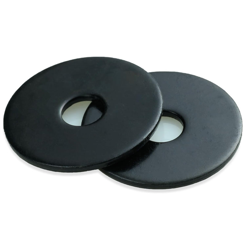 [Australia - AusPower] - #10x1Inch 18-8(304) Stainless Steel Fender Washers, Black Zinc Plated Flat Washers for Screws and Bolts, 50 Pieces Large Repair Washers for Home and Industrial Use #10x1 