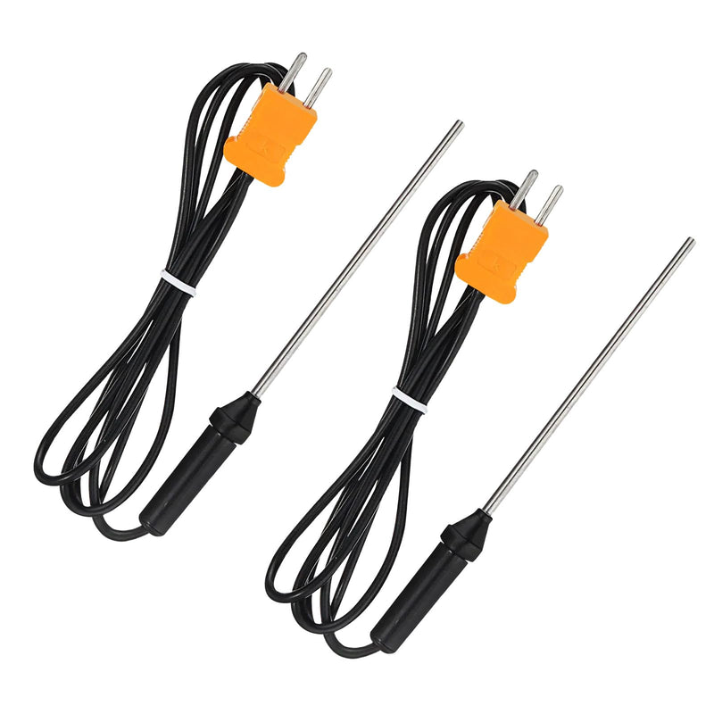 [Australia - AusPower] - 2PCS K Type Thermocouple Probe,Stainless Steel Thermocouple Thermometer Insertion ProbeInsertion Probe（-50~700℃） 