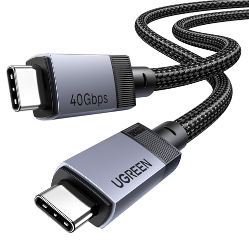 UGREEN 40 Gbps USB-C Cable with 240 W Fast Charging, 4K Video Transmission | Compatible with iPhone 17/16, MacBook, iPad, Galaxy S26, Steam Deck, monitors, docking stations and USB-C devices. (40 Gbps 1m) 1 m