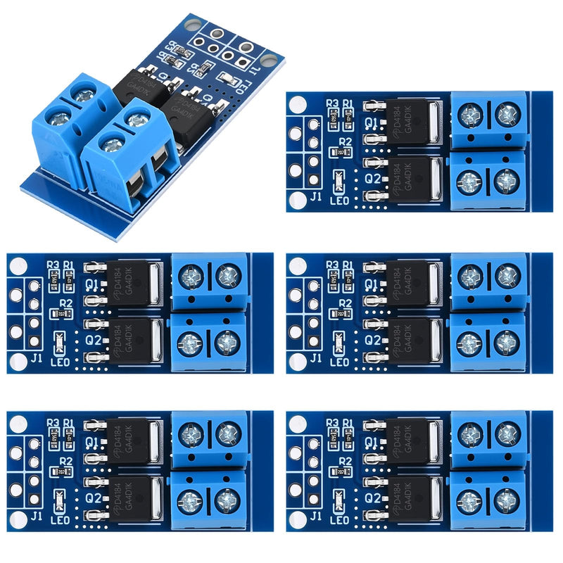 [Australia - AusPower] - 6PCS Dual High-Power MOSFET Trigger Switch Drive Module 0-20KHz PWM Adjustment Electronic Switch Control Board Motor Speed Controller Lamp Brightness Control, DC 5V-36V 400W, 15A (Max 30A) 6PCS 