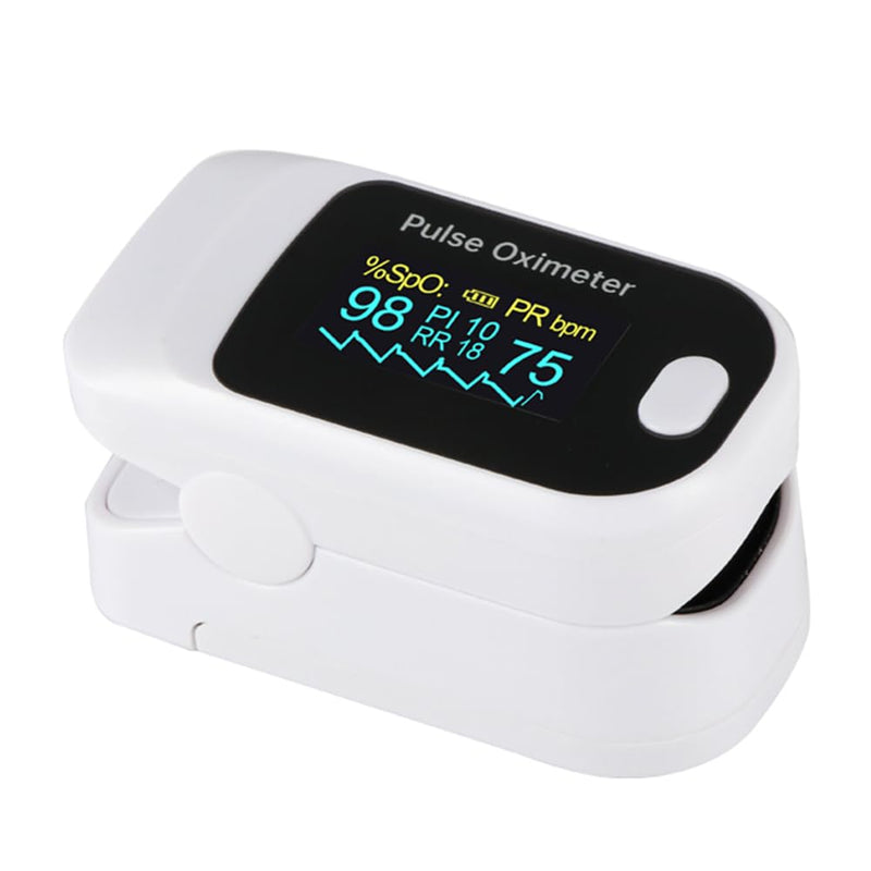Pulse Oximeter, Measurement of Oxygen Saturation (SpO2) and Heart Rate (Pulse), Finger Oximeter with Color Display, Painless Finger Application