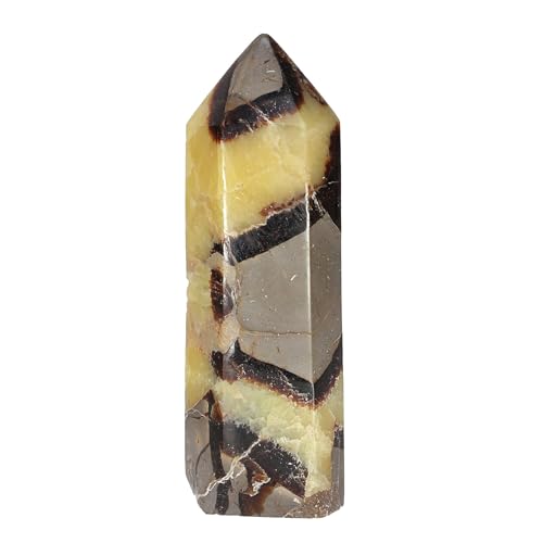 TUMBEELLUWA 90-110 mm Natural Septarian Dragon Stone Crystal Obelisk Tower Multicolor Height 3.54-4.33 Inch