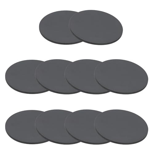 PATIKIL black rubber solid disc spacers, 100mm outer diameter x 4mm thick, 10 pieces