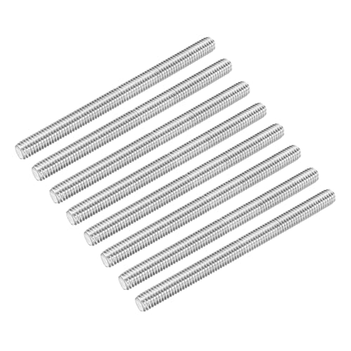MECCANIXITY 3/8"-16 UNC fully threaded 304 stainless steel rods, 5.12-inch right-hand thread, 8 pack