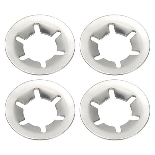 PATIKIL M10 star internal tooth lock washers, 304 stainless steel push-on retaining clips, silver fasteners