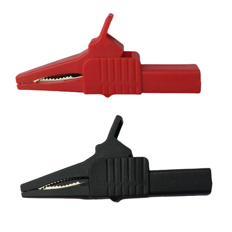 [Australia - AusPower] - Heavy Duty Full Insulated Automotive Car Battery Alligator Clips Electrical Test Clips 1000V 32A 2Pcs,with 4mm Banana Jack Socket(Length:83.5mm) 