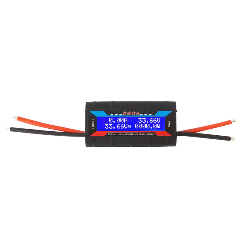 [Australia - AusPower] - 200A High Precision Watt Meter, RC Multi Meter Power Analyzer, Battery Testers Voltage Amp Consumption Performance Monitor with Backlight Digital LCD Screen 200A 60V 