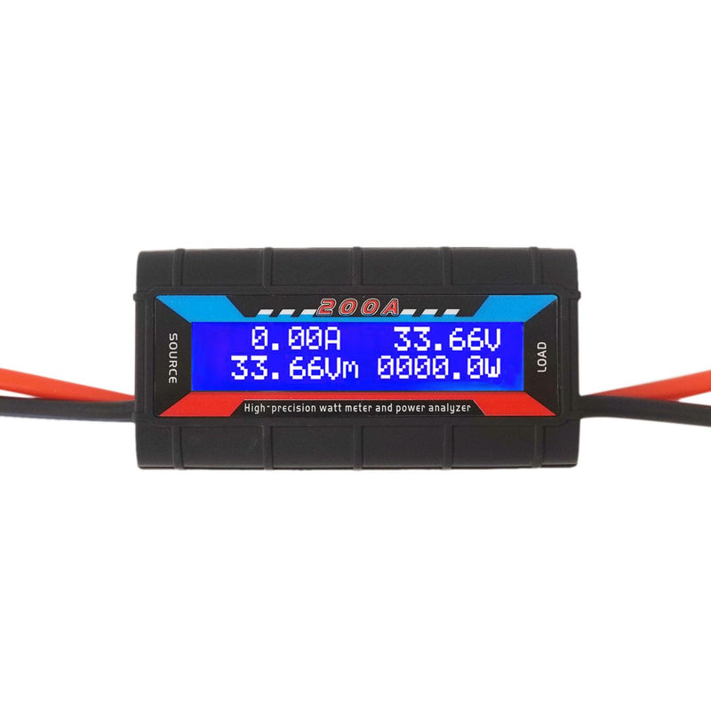[Australia - AusPower] - 200A High Precision Watt Meter with Backlight Digital LCD Screen, DC 0-100V Power Analyzer, Battery Consumption Performance Monitor for RC, Solar Systems, Wind Power 200A 100V 