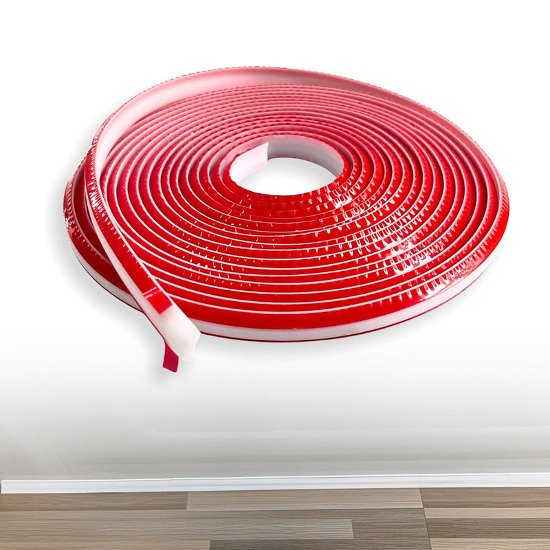 6m (19.7ft) Self-Adhesive Floor Molding Trim - Flexible TPE Baseboard Edging for Floors, Walls, Countertops