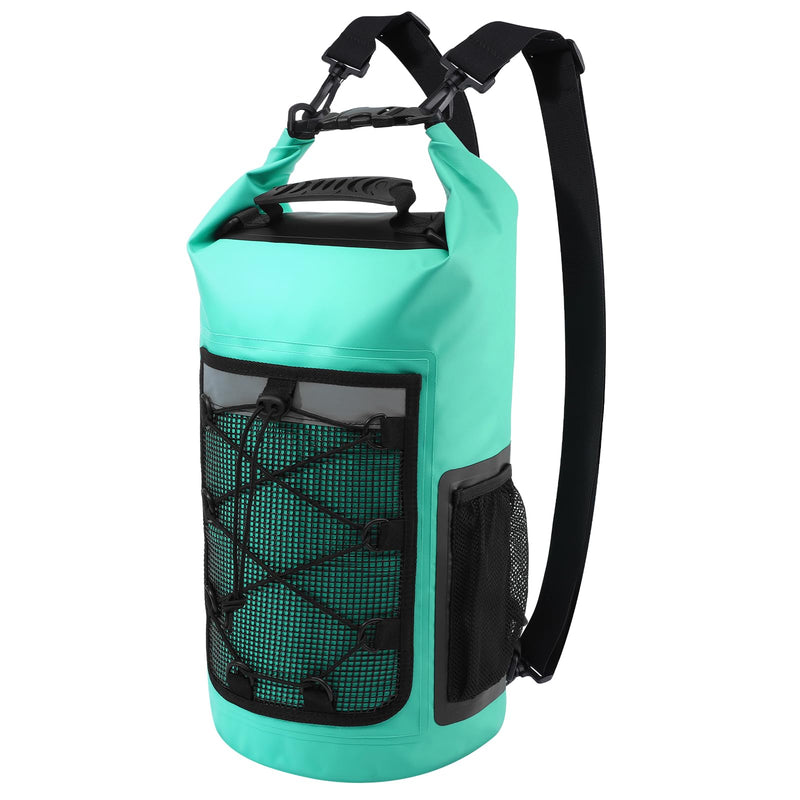 Pimoys Dry Bag, 25L Waterproof Backpack, Dry Bags Kayak for Women Men, Roll Top Outdoor Travel Bag for Boating, Kayaking, Fishing, Hiking, Rafting(Lake Blue) Lake Blue