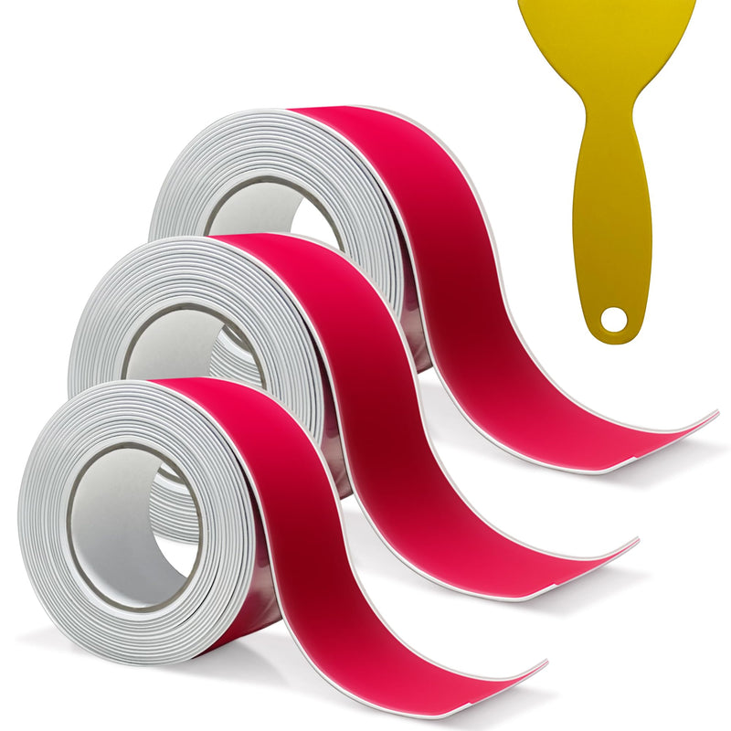 [Australia - AusPower] - 3 Rolls White Caulk Tape for Bathtub Self Adhesive，Peel and Stick Caulk Strip Waterproof，Toilet Base Sealer Strip，Toilet Sealant Tape White-3Rolls 