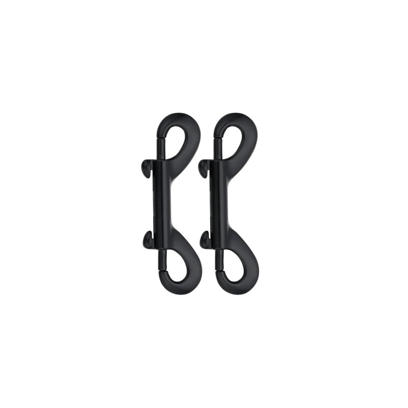[Australia - AusPower] - 2 PCS Double Ended Snaps, Zinc Alloy Trigger Metal Clip, Black Double Ended Snap Hooks for Pet Dog Leash, Key Holder, Carabiner, Home, Farm.(2.75Inch) 