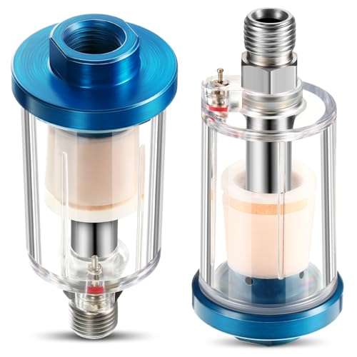Mudder 2-piece 1/4-inch NPT air compressor filter oil water separator set