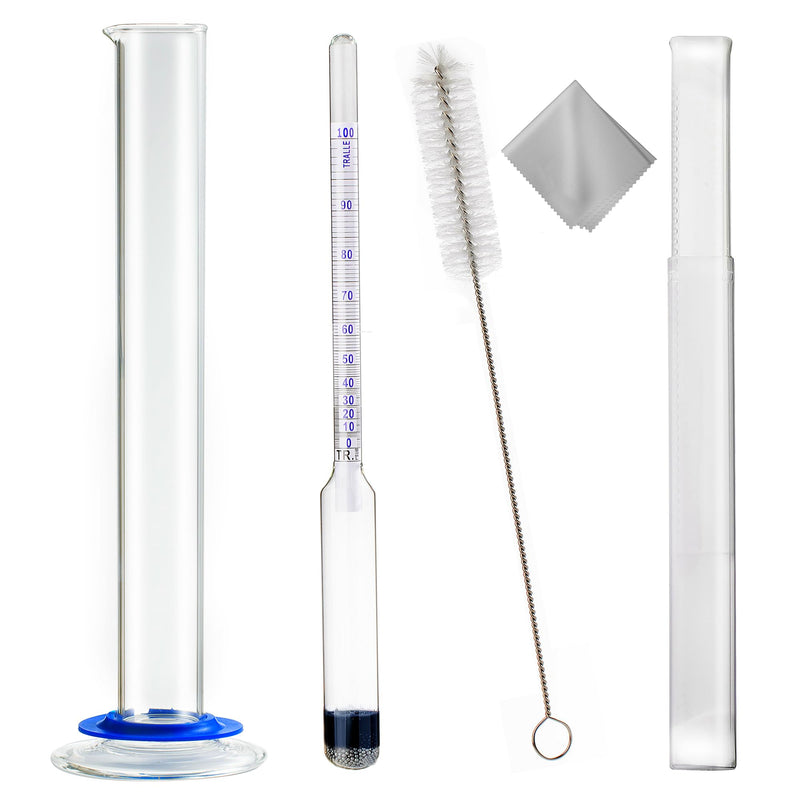 [Australia - AusPower] - Hydrometer Alcohol Meter Kit, Hydrometer Alcohol 0-200 Proof & Tralle with Hydrometer Test Jar, Alcohol Proof Tester Hydrometer, Alcohol Tester for Liquor, Distilling Moonshine Alcoholmeter 