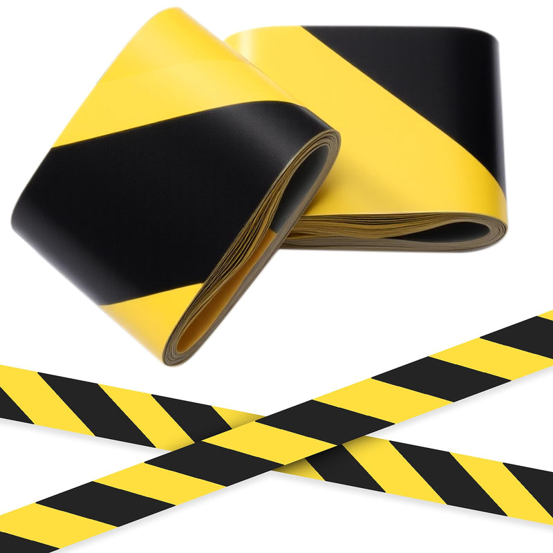 TaoBary 100 ft Crime Tape Caution Barricade Halloween 2 Rolls Tearable Warning Tape Safety Bright Yellow for Christmas Wedding Party Indoor Decor Prop(Yellow and Black Stripes) Yellow and Black Stripes