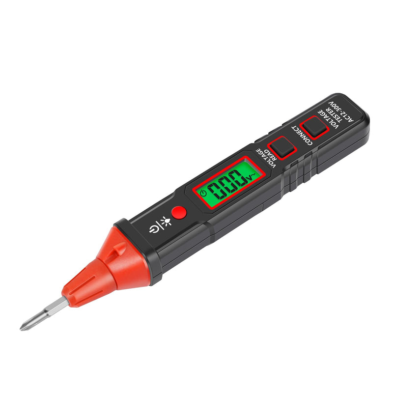[Australia - AusPower] - WGGE Digital AC Voltage Tester Screwdriver – LCD Display, High/Low Voltage Alert, Breakpoint & Live/Null Wire Test, Flashlight, Auto Shut-Off, Electrical Testing Tool for Home & Professional Use 