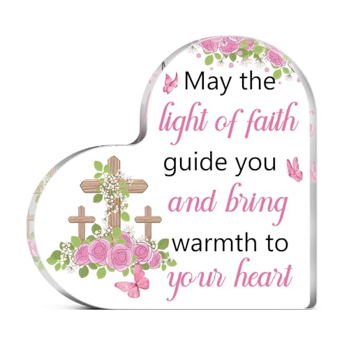 Christian Gifts for Women Religious Faith Acrylic pink