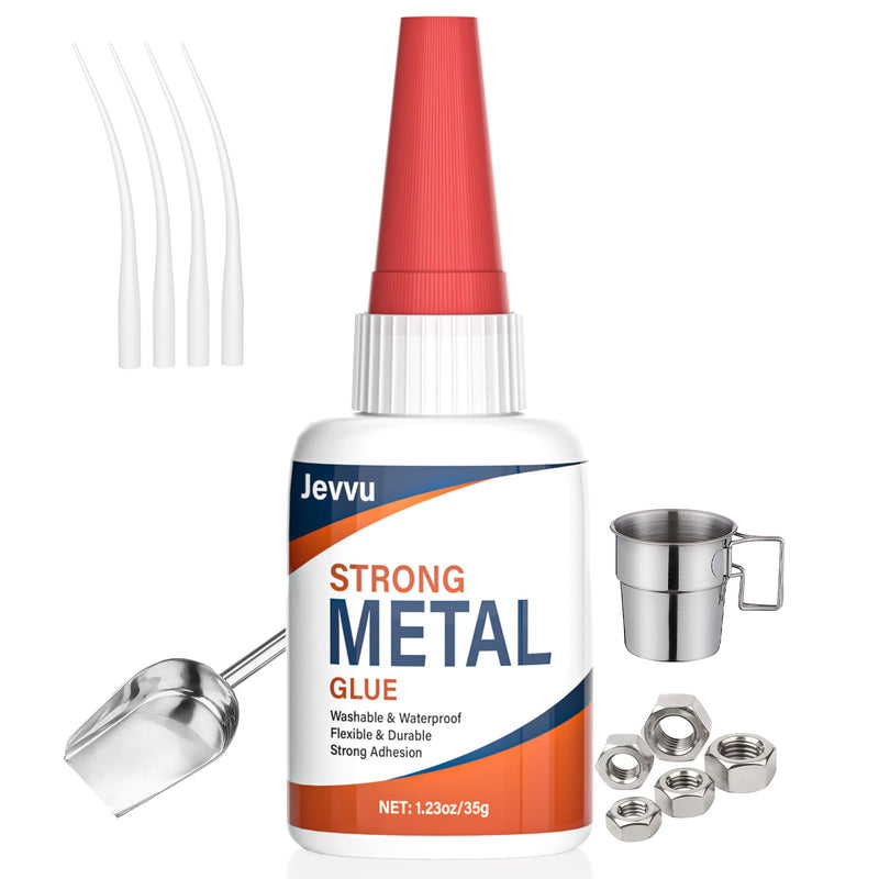 [Australia - AusPower] - Super Glue for Metal, Clear Instant Cyanoacrylate Adhesive for Metal Repair, Waterproof, Heat-Resistant, Ideal for Steel, Aluminium, DIY, Jewelry Metal Glue 35g 
