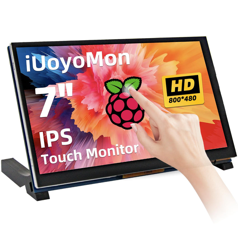[Australia - AusPower] - 7 Inch Touch Screen MIPI DSI Display Compatible with Raspberry Pi 5/4/3/B+/A+, 800x480 Pixel IPS Capacitive Screen, Driver-Free MIPI DSI Port 7 Inch 