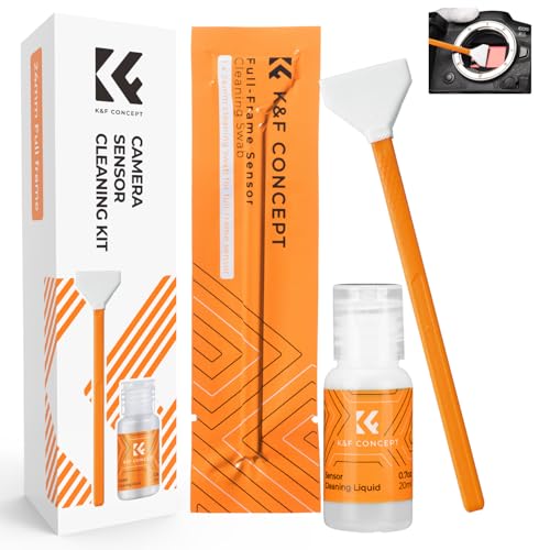 K&F CONCEPT 24mm Full Frame Sensor Cleaning Kits, with 20ml Sensor Cleaner