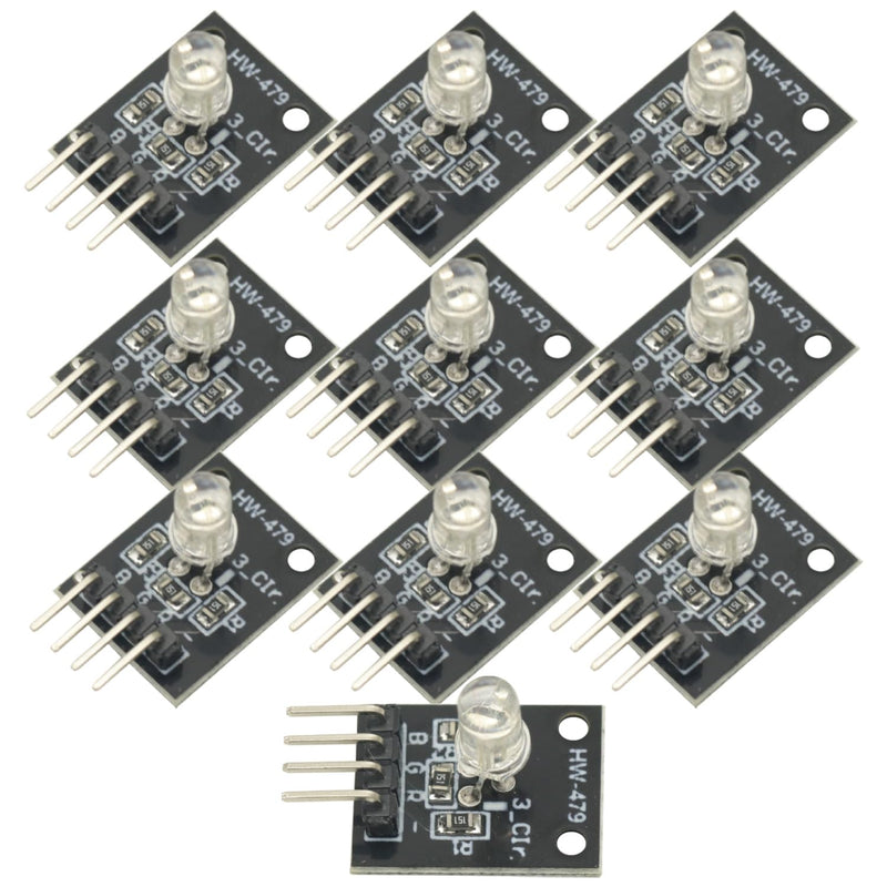 [Australia - AusPower] - 10pcs 4Pin RGB Module KY-016 Three Colors 3 Color RGB LED Sensor Module for Arduino 
