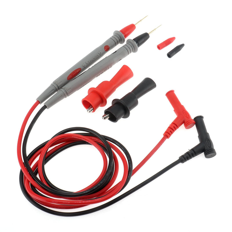 [Australia - AusPower] - DIANN Multimeter Test Leads Kit Banana Plug with Push On Alligator Clips Precision Sharp Probes 1000V 20A Digital Electrical Test Probes 
