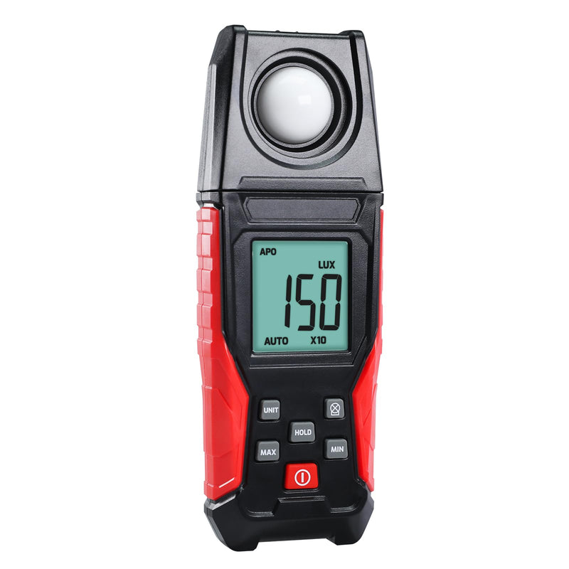 [Australia - AusPower] - Light Meter Digital Illuminance Lux Meter 0.1~200,000 LUX (0.01~20000FC) with Backlight Luxmeter, Lighting Intensity Brightness Measurement for Indoor Outdoor Plants Film Photography Lumen Meter 