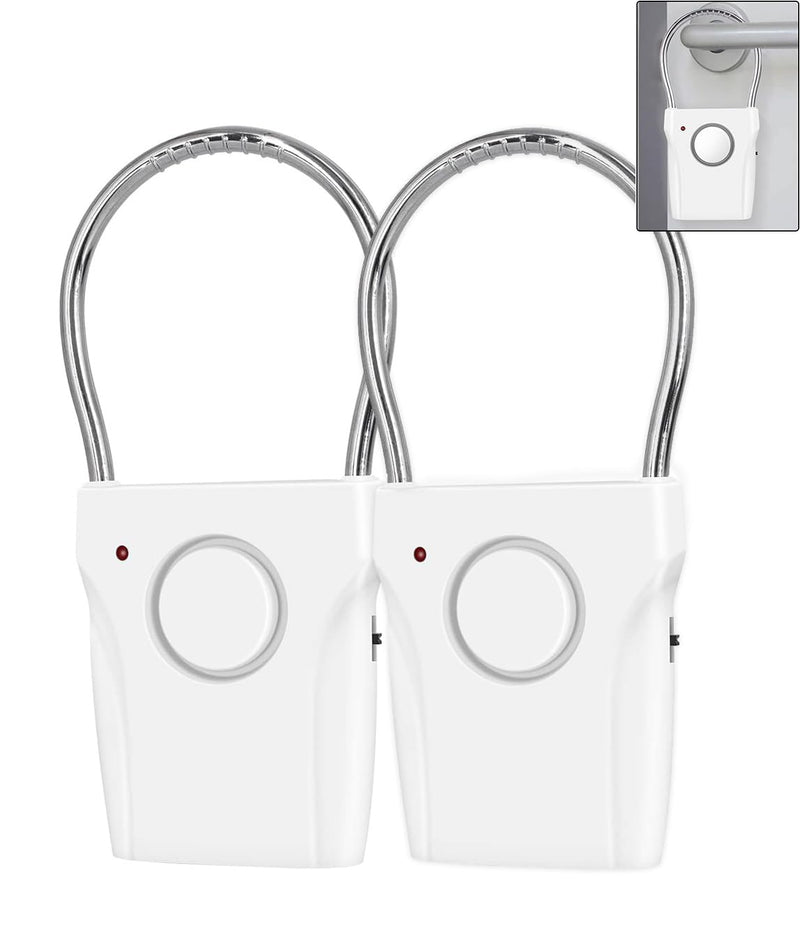 [Australia - AusPower] - Door Handle Alarm with Vibration Triggered 120dB Alarm Audible up to 550FT Away Hangs on Door Knob or Handle for Travelling, Hotel, Apartment, Home Security(Pack of 2) 