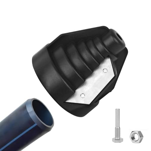 Plastic Pipe Chamfer Tool, Pipe Deburring Tool for 20, 25, 32, 40, 50, 63 mm Plastic Pipes, Pipe Deburrer, Deburring Tool for PVC, PP, PE Pipes, with Drill Connection for Hand Drill
