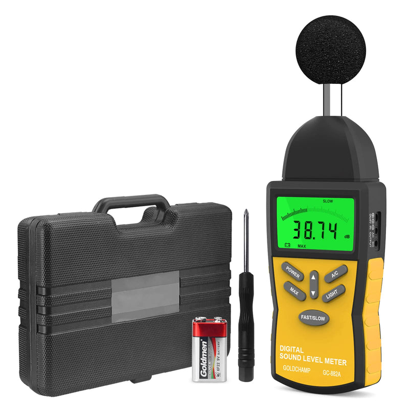 Decibel Meter, Sound Level Meter 882A Portable 30-130dB Noise Meter with 5-Digit LCD Display, DBA/DBC Rating, MAX/MIN, Data Hold, Quick/Slow Selection for Sound Quality Control Gc-882a