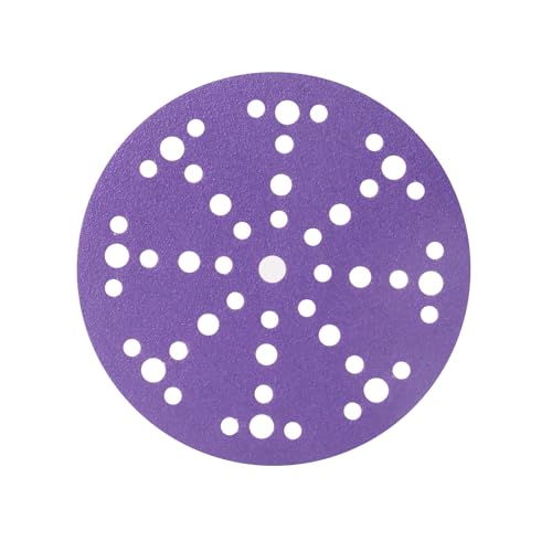 FASTPLUS 6-inch 800 grit ceramic hook and loop sanding discs, 49-hole design, 50-piece pack